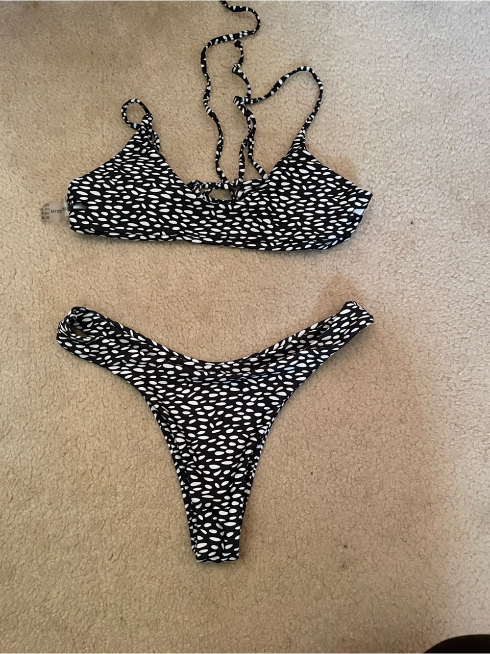 Zaful black and white bikini